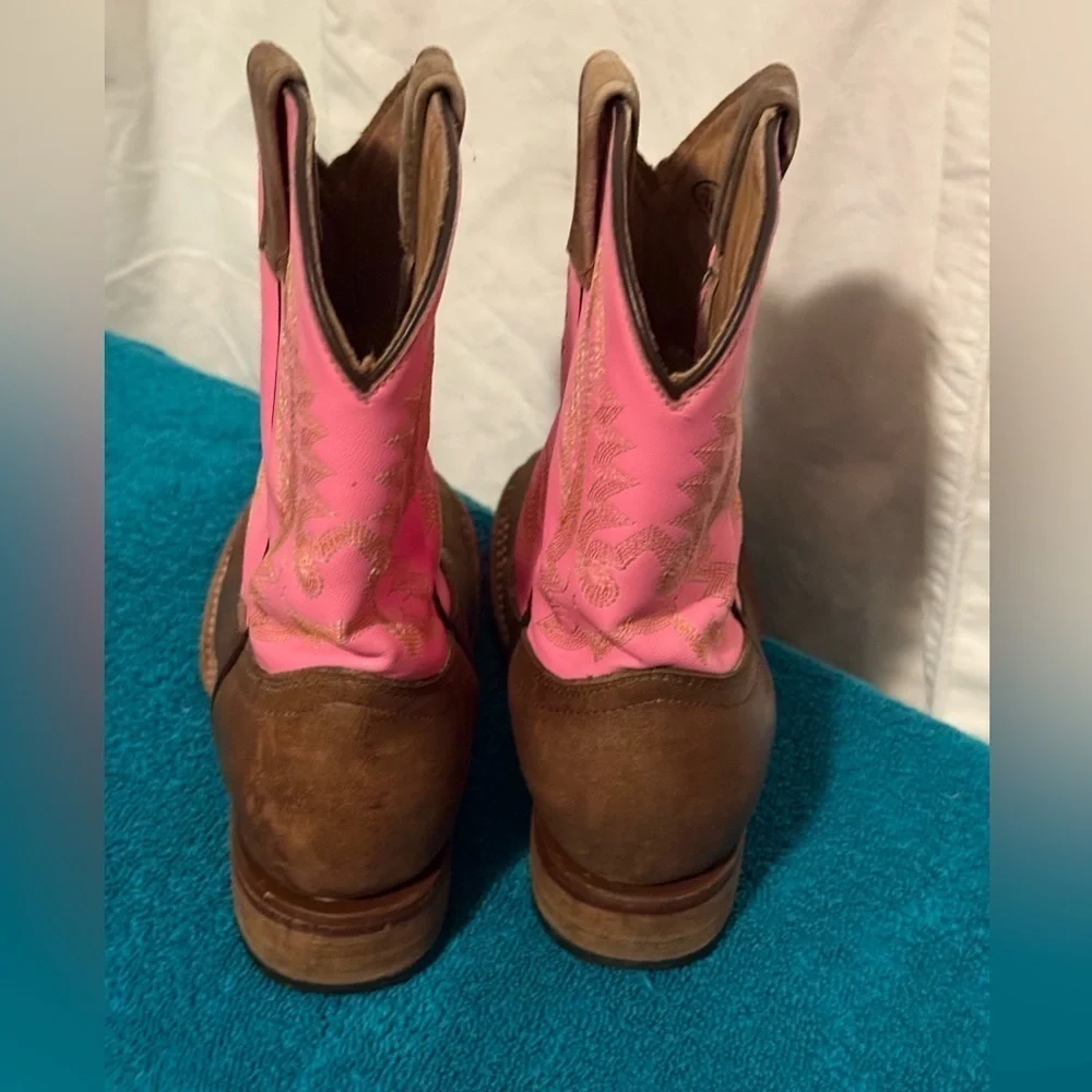 Ranchers Kids Sz 12.5 Original Leather Cowgirl Boots Straight From Texas!